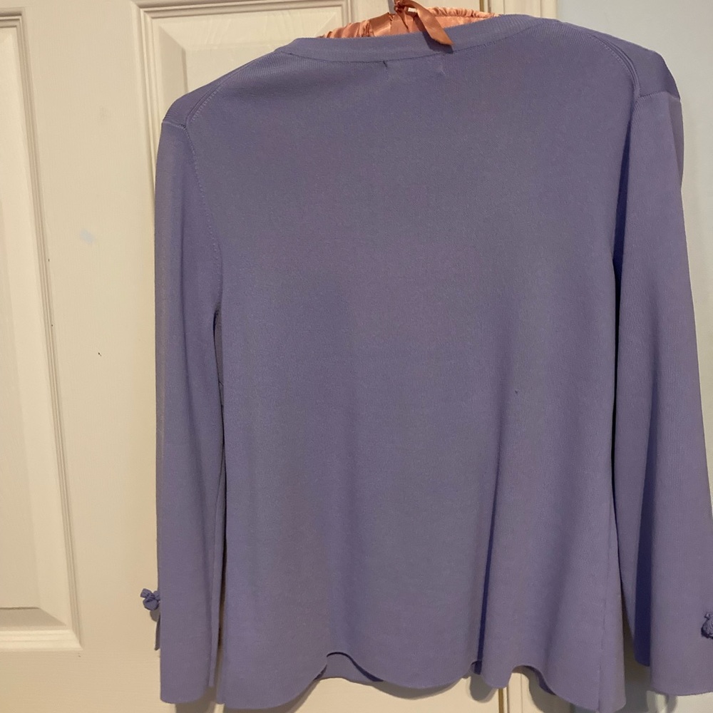 Fine gauge periwinkle cardigan - Picture 2 of 5